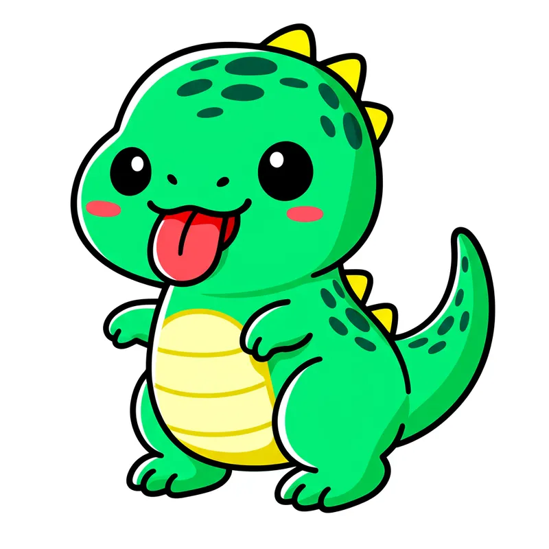 Adorable Baby Dinosaur Coloring Page colored reference