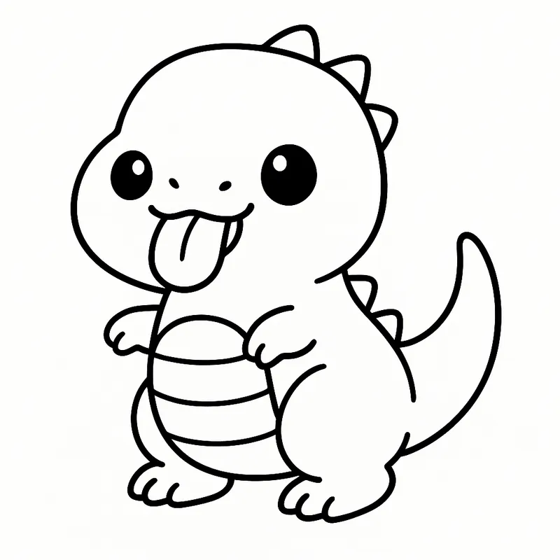 Adorable Baby Dinosaur Coloring Page coloring page