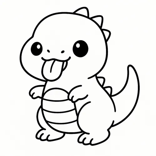 Adorable Baby Dinosaur Coloring Page coloring page
