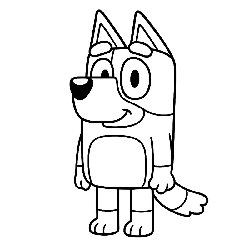 Adorable Bluey Heeler Coloring Page coloring page