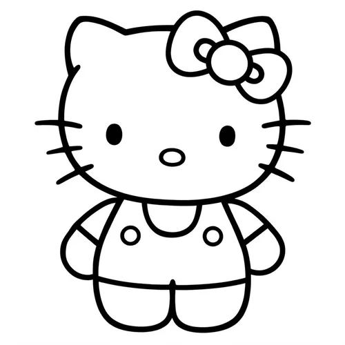 Adorable Hello Kitty Coloring Page coloring page