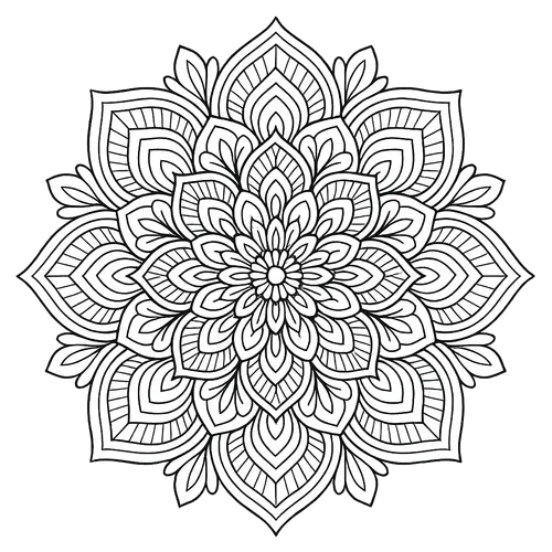 Beautiful Flower Mandala Coloring Page coloring page