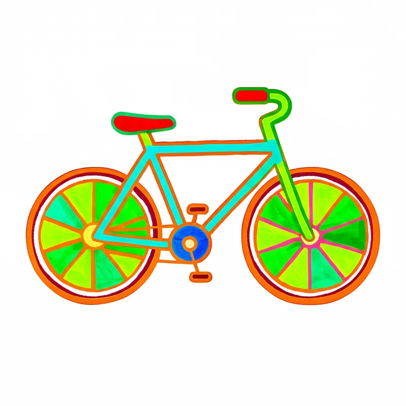 Classic Bicycle Coloring Page colored reference