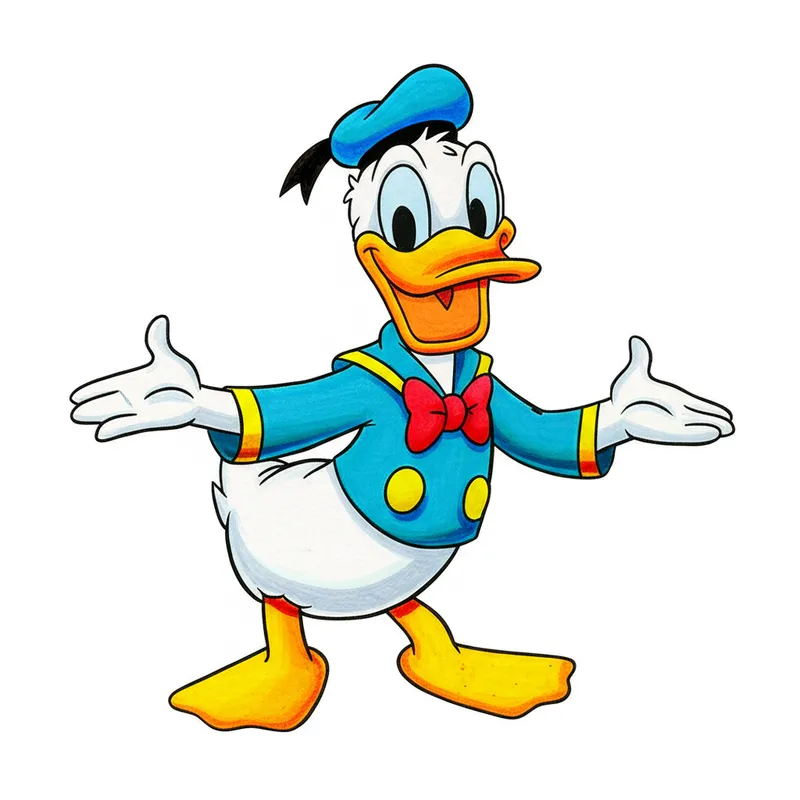 Classic Donald Duck Coloring Page colored reference
