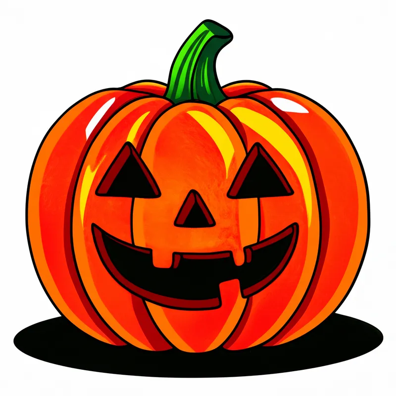 Classic Jack-O'-Lantern Coloring Page colored reference