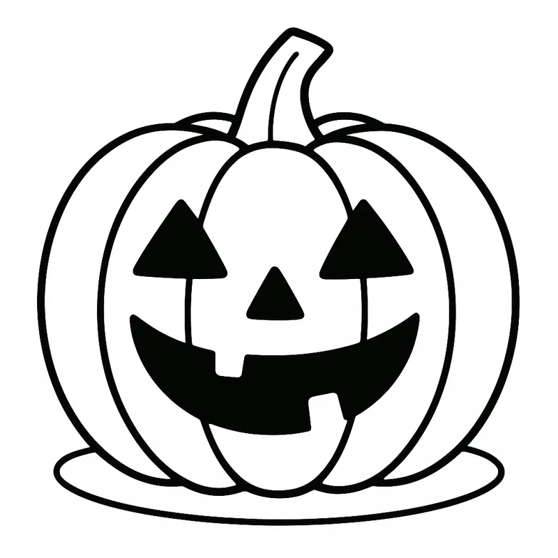 Classic Jack-O'-Lantern Coloring Page coloring page