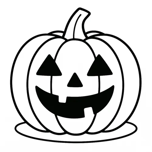 Classic Jack-O'-Lantern Coloring Page coloring page