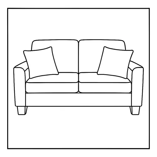 Comfy Two-Seater Sofa Coloring Page coloring page