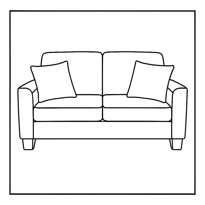 Comfy Two-Seater Sofa Coloring Page coloring page