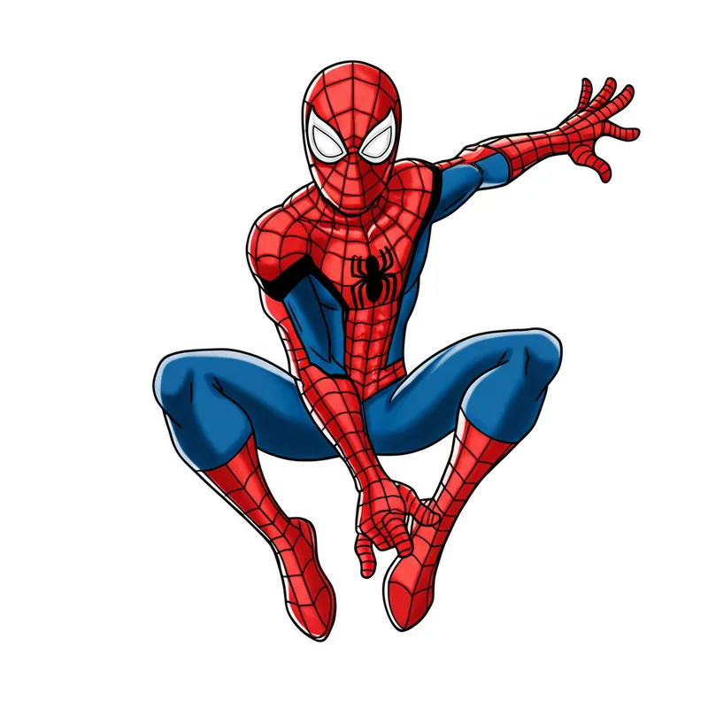 Dynamic Spider-Man Coloring Page colored reference