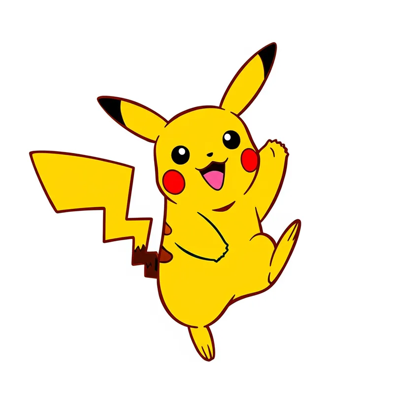 Electrifying Pikachu Coloring Page colored reference