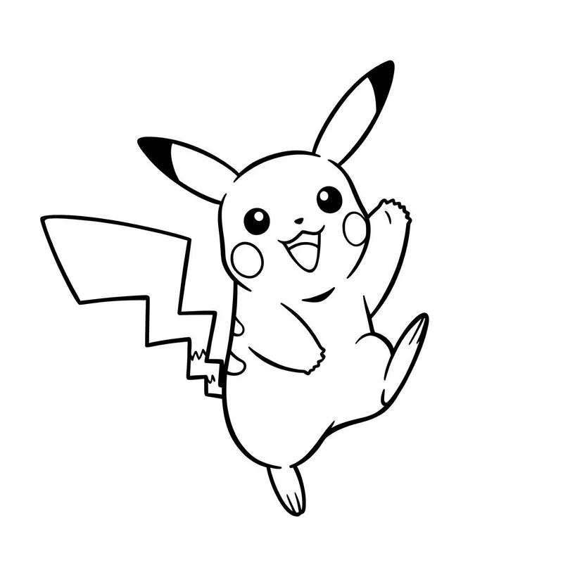 Electrifying Pikachu Coloring Page coloring page