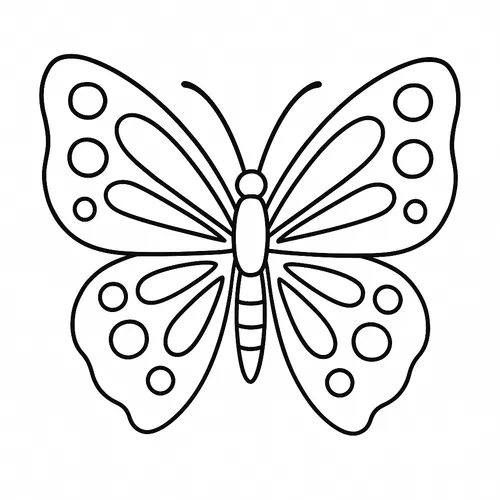 Elegant Butterfly Outline Coloring Page coloring page