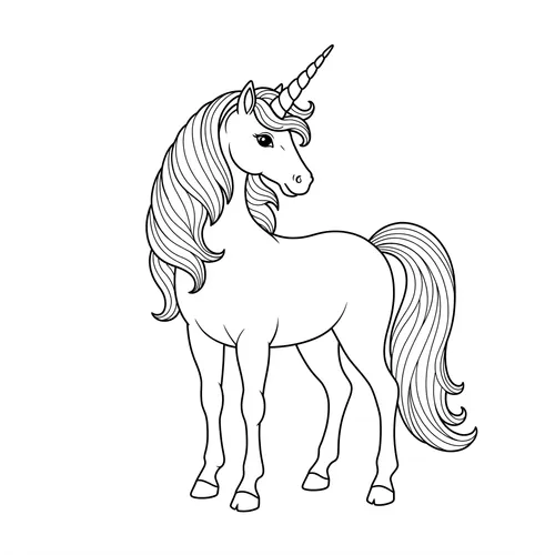 Enchanting Unicorn Coloring Page coloring page