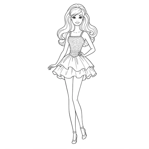 Fashion Fun Barbie Coloring Page coloring page