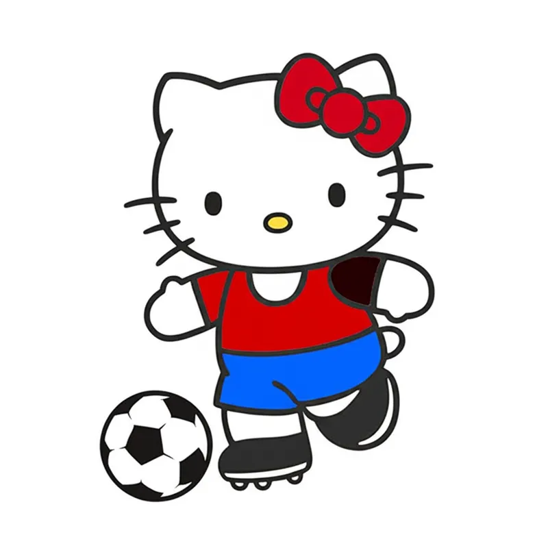 Hello Kitty Soccer Star Coloring Page colored reference
