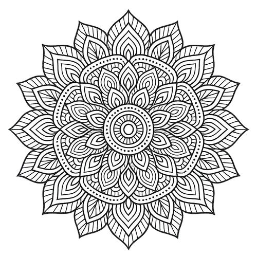 Intricate Floral Mandala Coloring Page coloring page
