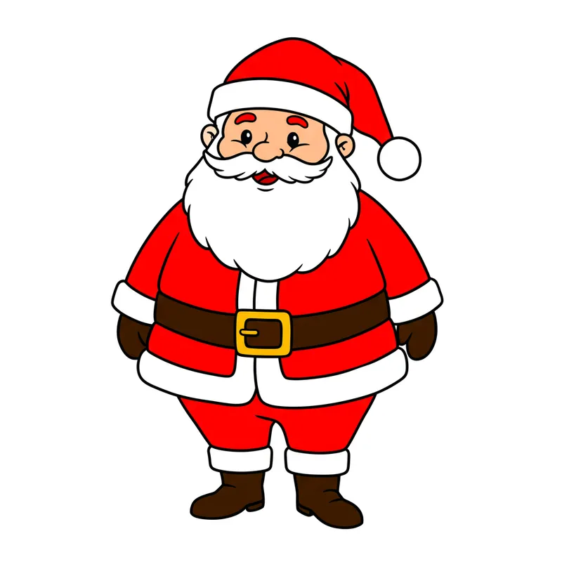 Jolly Santa Claus Coloring Page colored reference