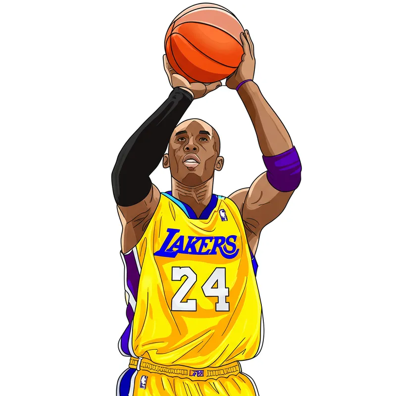 Kobe Bryant Lakers Legend Coloring Page colored reference