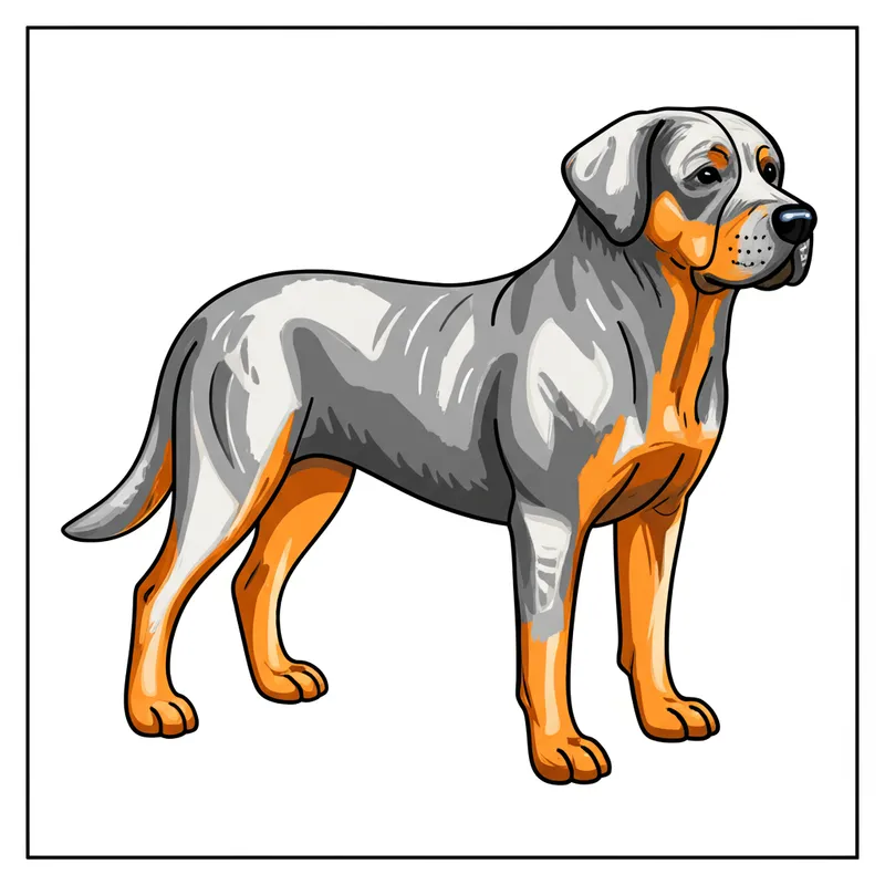 Majestic Mastiff Dog Coloring Page colored reference