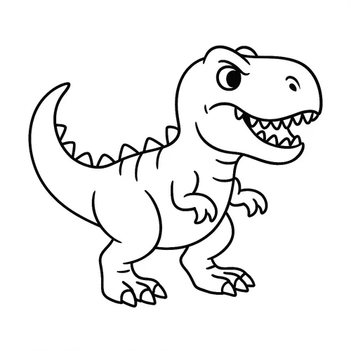 Mighty T-Rex Dinosaur Coloring Page coloring page