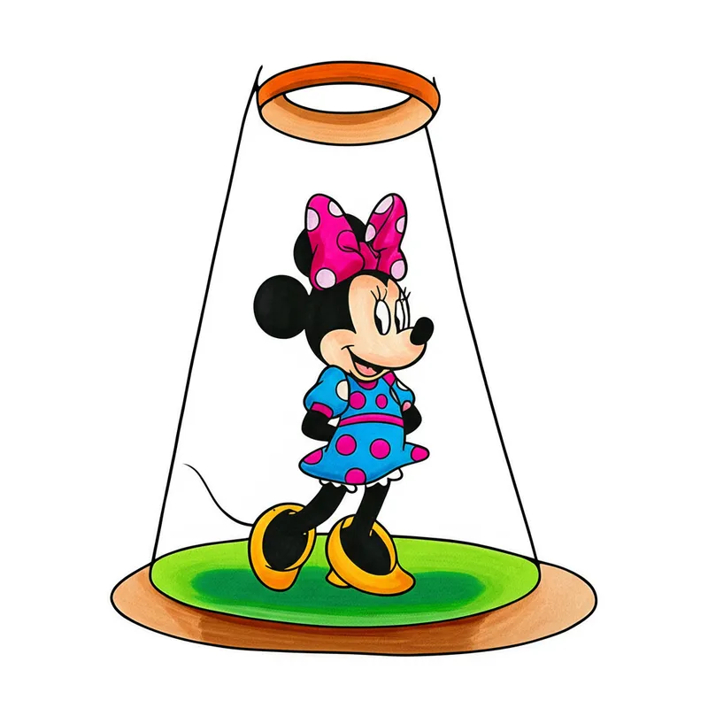 Minnie Mouse Spotlight Coloring Page colored reference