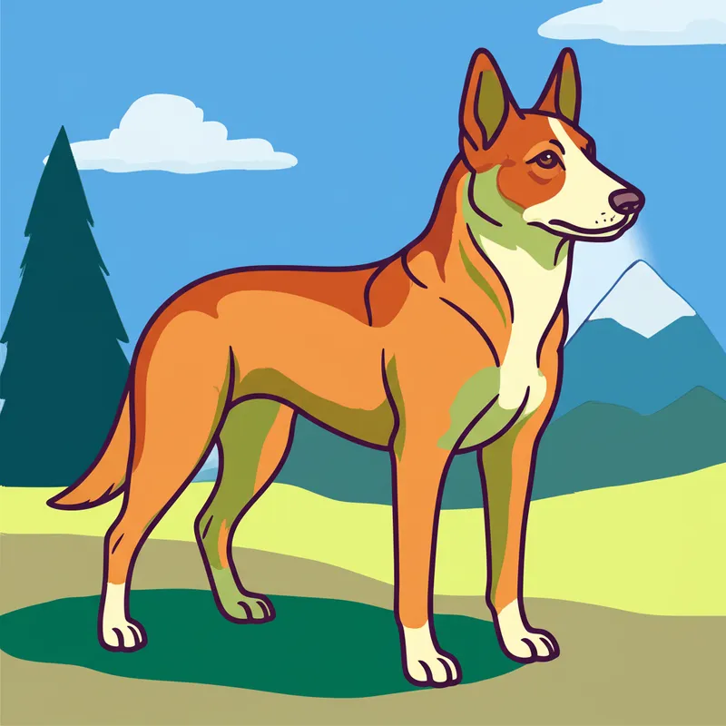 Noble German Shepherd Dog Coloring Page colored reference