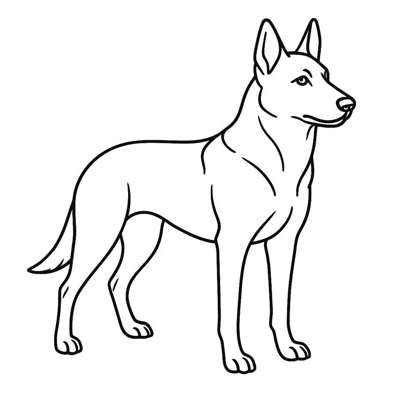 Noble German Shepherd Dog Coloring Page coloring page