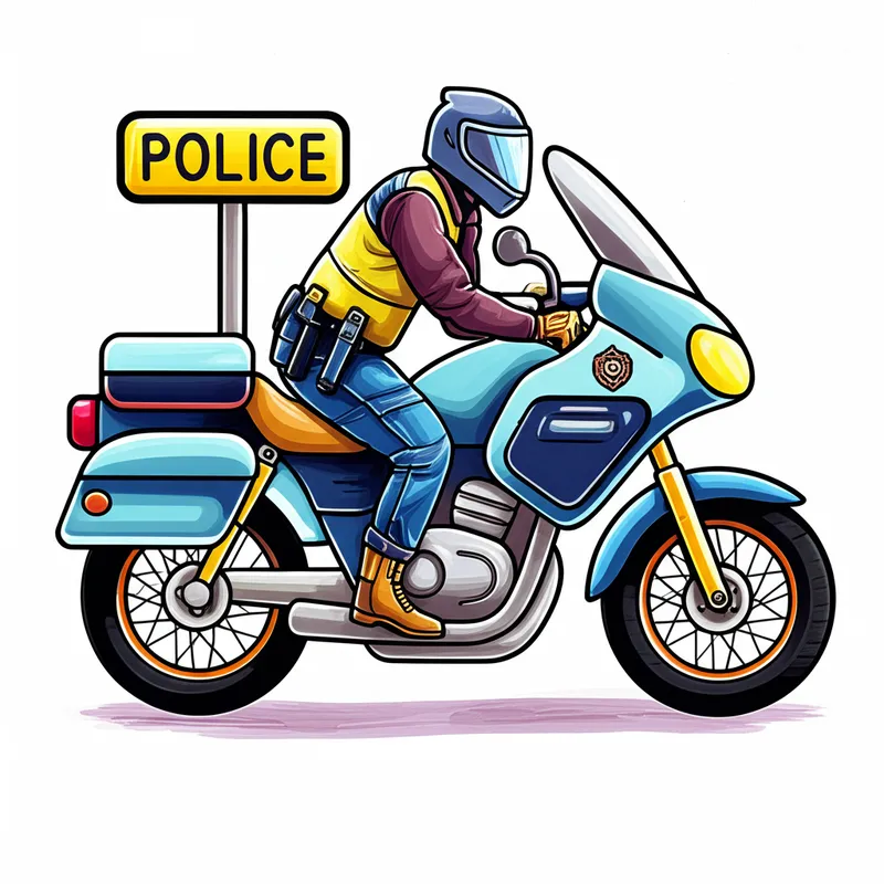 Police Motorcycle Patrol Coloring Page colored reference
