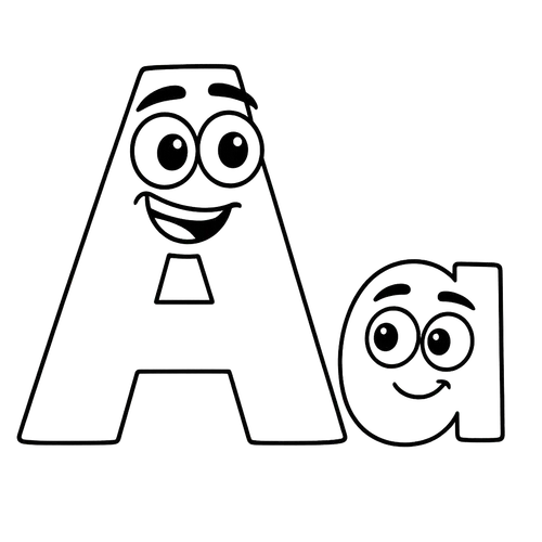 Adorable Alphabet Antics Coloring Page coloring page