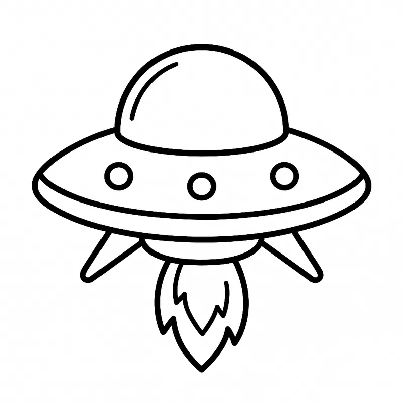 Alien Spaceship Adventure Coloring Page coloring page