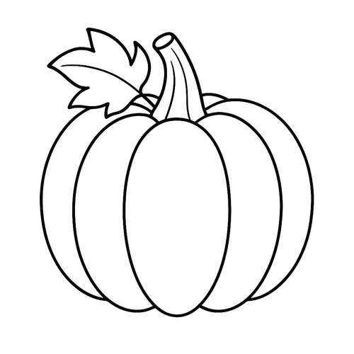 Autumn Pumpkin Delight Coloring Page coloring page