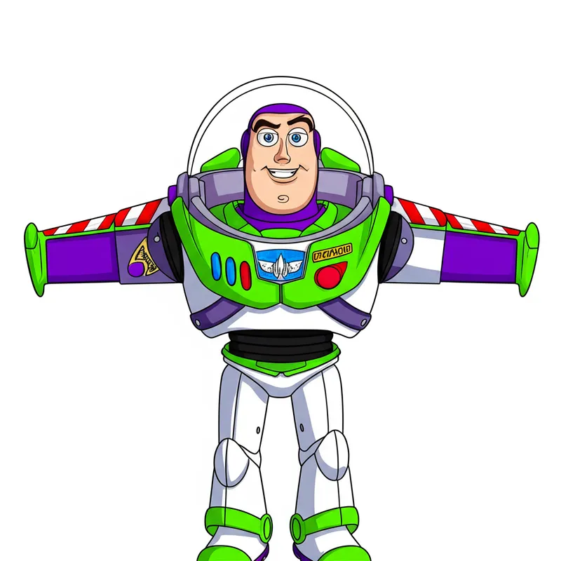 Buzz Lightyear Space Ranger Coloring Page colored reference