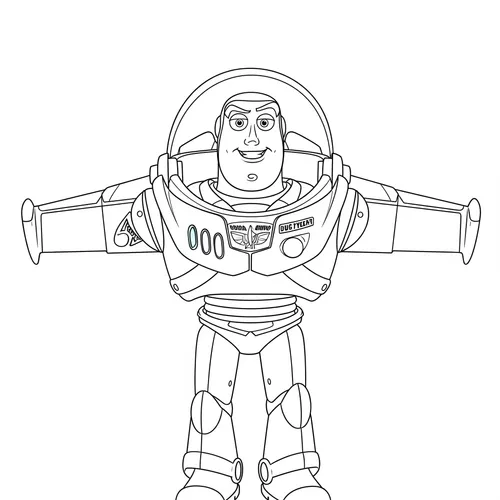 Buzz Lightyear Space Ranger Coloring Page coloring page