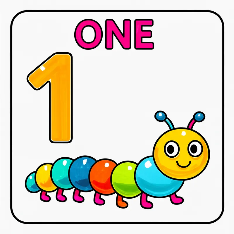 Caterpillar Learns Number Fun Coloring Page colored reference