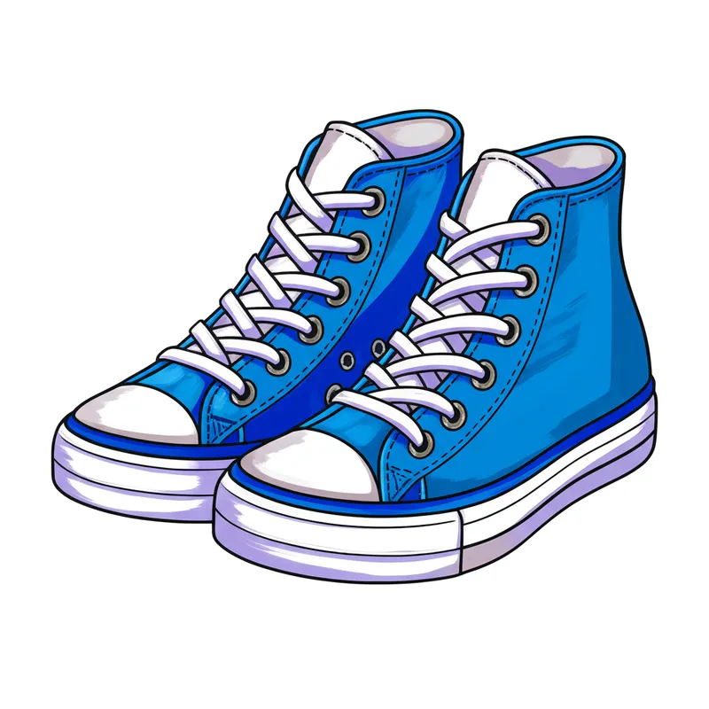 Classic Kicks Color Time Coloring Page colored reference