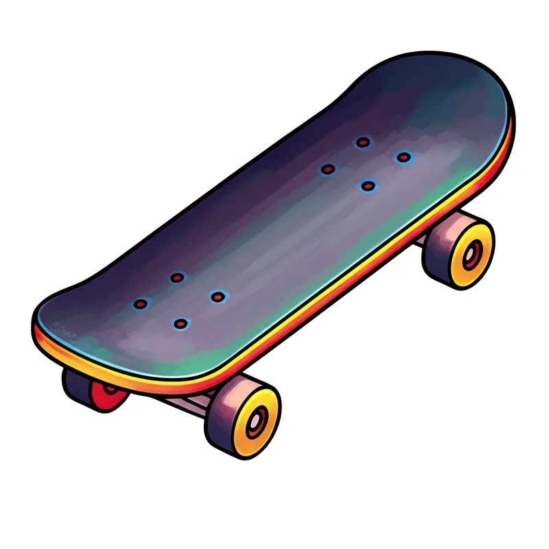 Cool Skateboard Ride Coloring Page colored reference