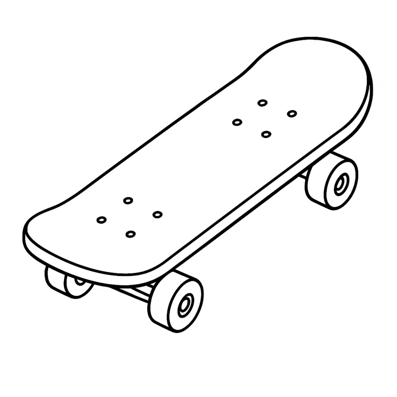 Cool Skateboard Ride Coloring Page coloring page