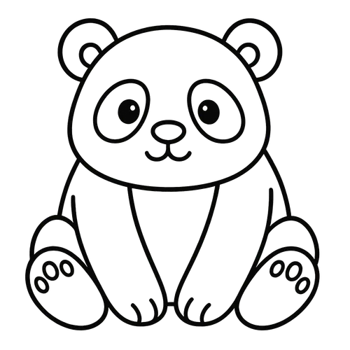 Cute Panda Pal Coloring Coloring Page coloring page