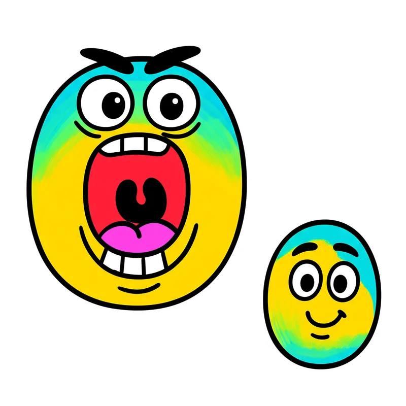 Expressive Emoji Faces Fun Coloring Page colored reference