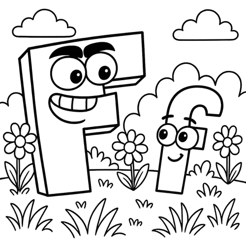 Fun With Letter F Coloring Page coloring page