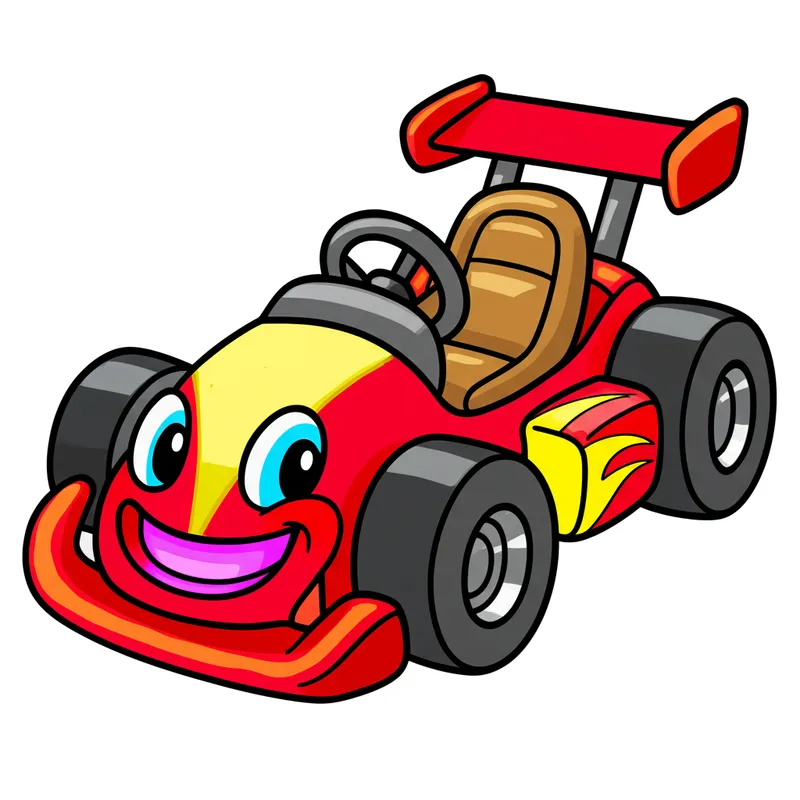 Friendly Go-Kart Racer colored reference