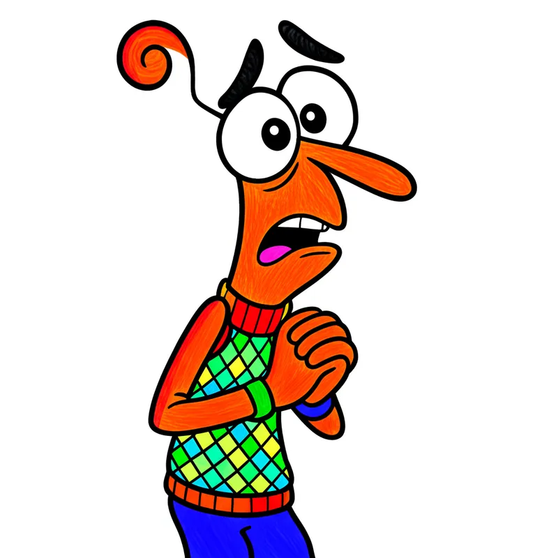 Inside Out Fear Anxious Fun Coloring Page colored reference