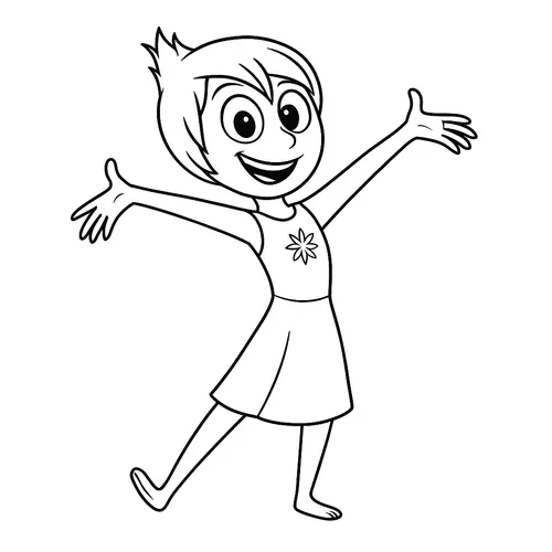 Radiant Joy Spreading Happiness Coloring Page coloring page