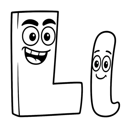 Lovely Letter L Friends Coloring Page coloring page