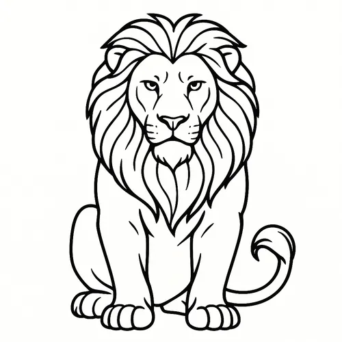 Majestic Lion Coloring Page coloring page
