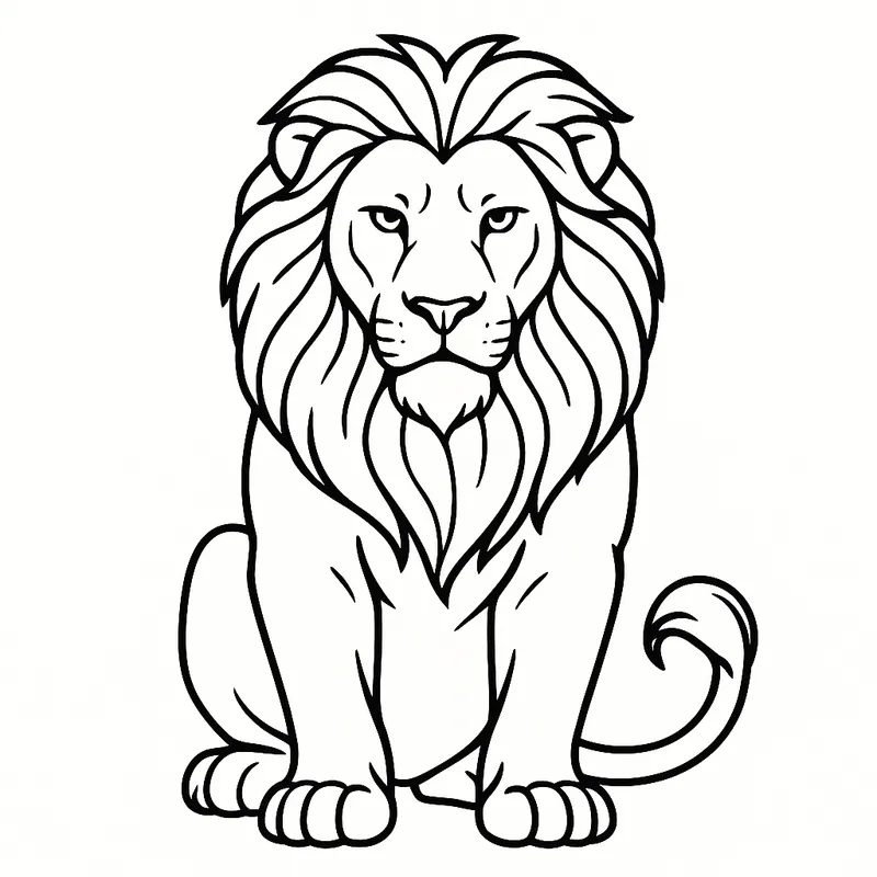 Majestic Lion Coloring Page coloring page