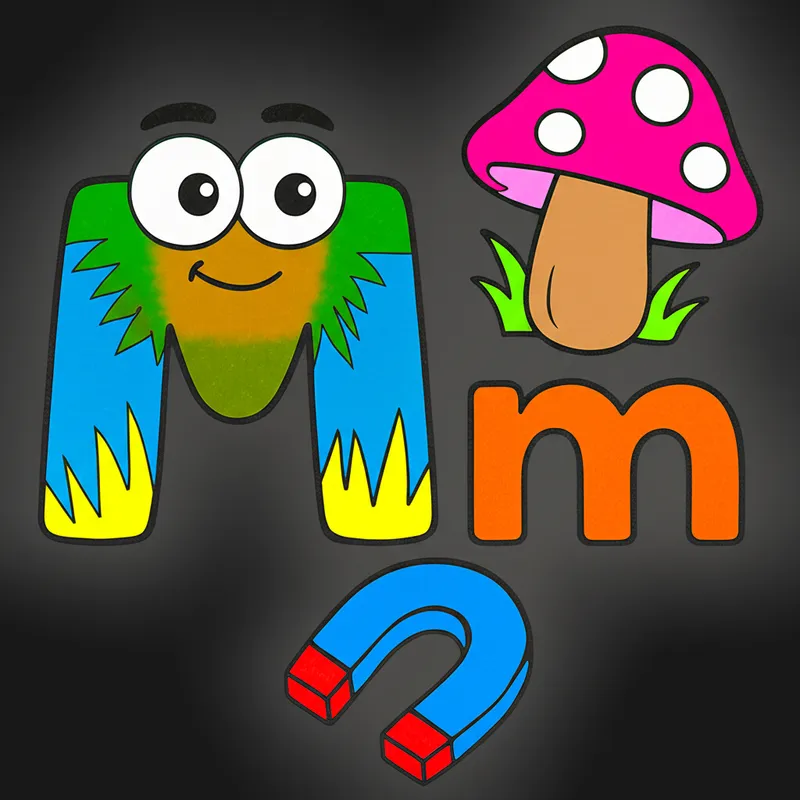 Marvelous M Learning Adventure Coloring Page colored reference