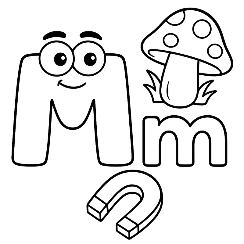 Marvelous M Learning Adventure Coloring Page coloring page