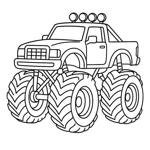 Mighty Monster Truck Fun coloring page
